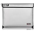 Waterproof Fireproof Document Bag - 5200°F with Heat Insulated, fireproof bags with Zipper, Fire Safe Envelope Bag for Cash/Important Documents/Valuables, 13.9"x10.6" fire proof money bag