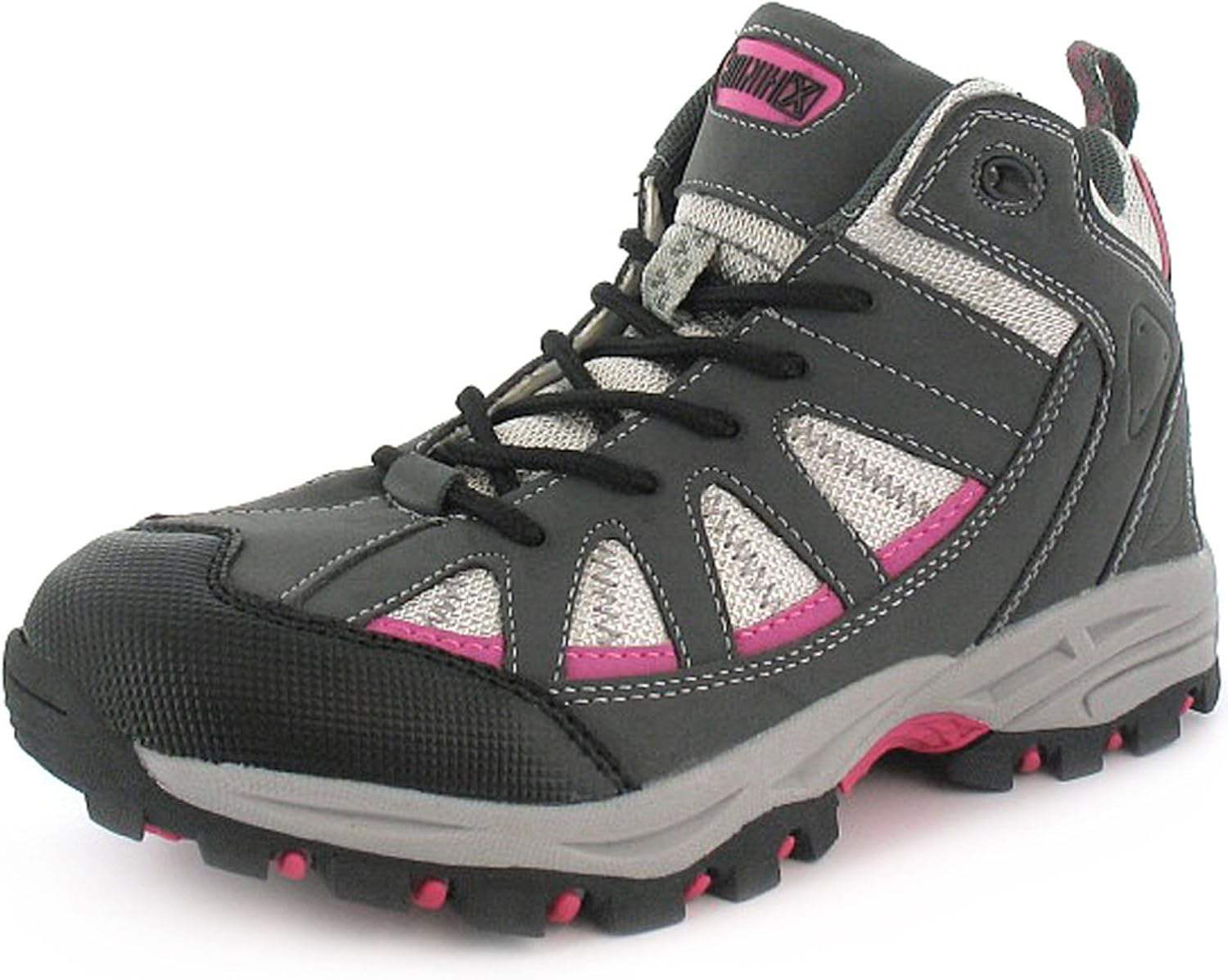 New Womens/Ladies Grey Lace Up Synthetic Hiking/Walking Boots. Grey