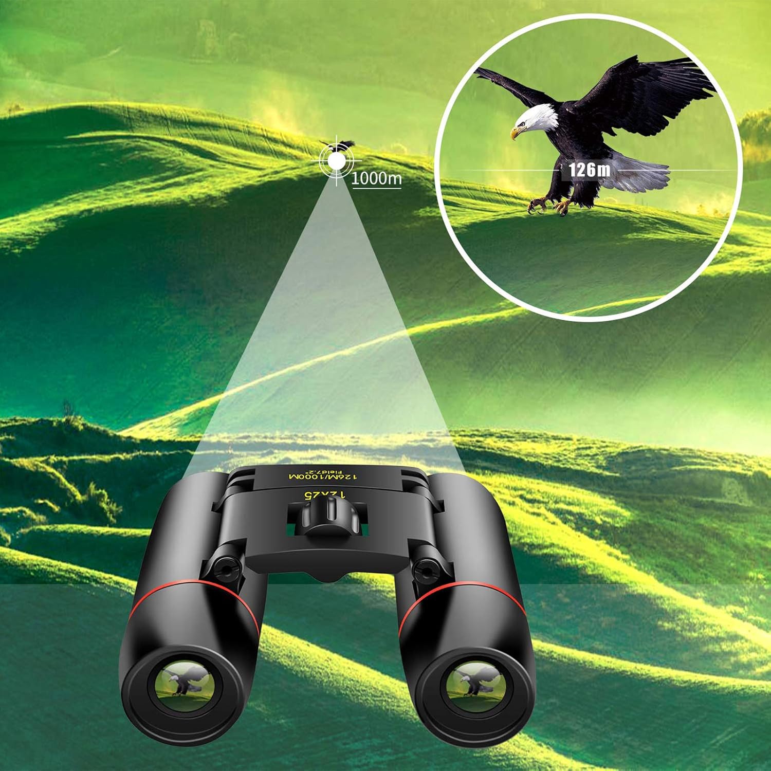 POLDR 12X25 Small Pocket Binoculars Compact Adults, Mini Kids Binoculars Boys for Bird Watching, Concert Theater Opera : Camera & Photo