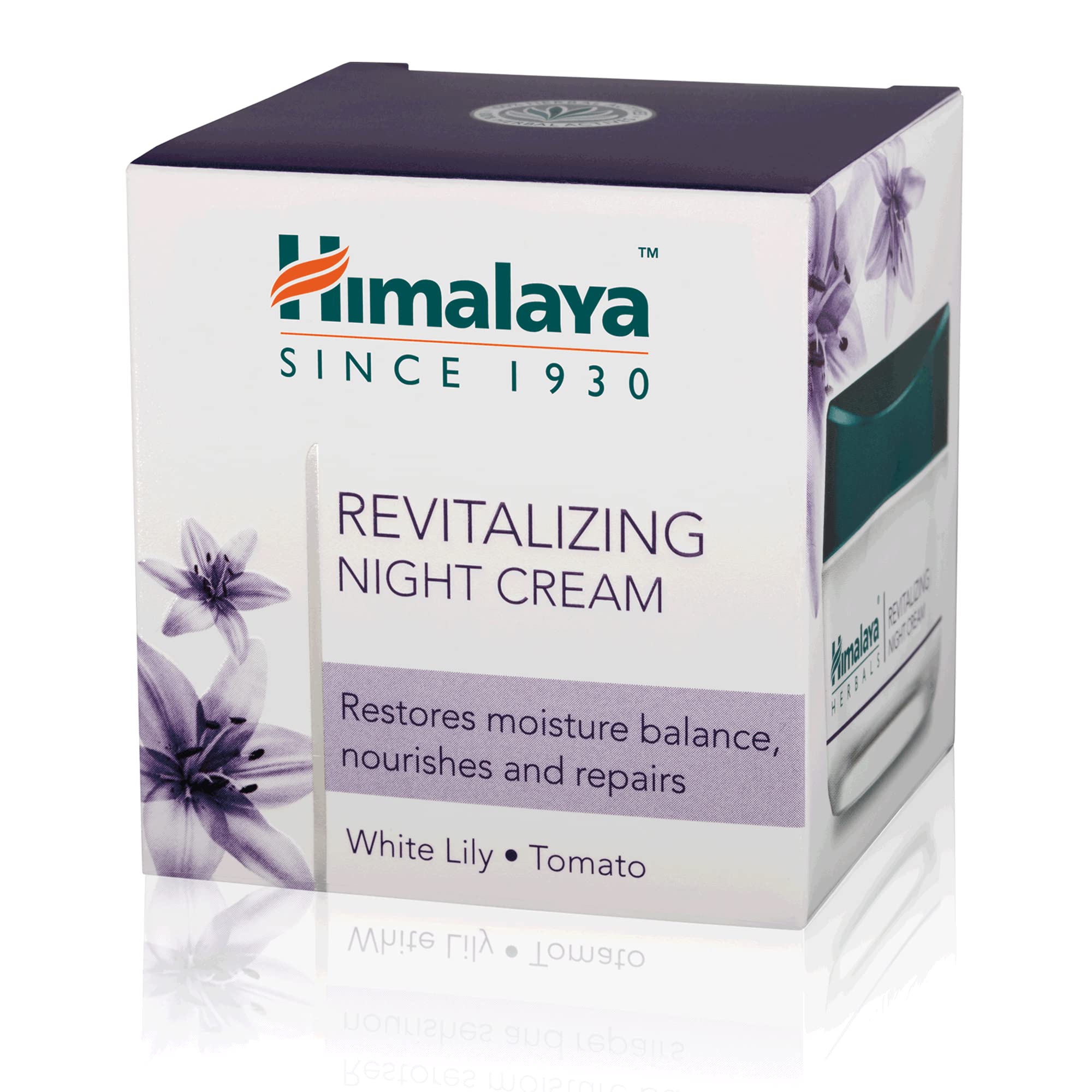 Himalaya Herbals Revitalizing Night Cream to Boosts Skin Oxygen, Removes Dullness, Dark Spots, Uneven Skin Tone, Replenishes Skin Moisture Overnight, Non-Oily Face Cream -50g