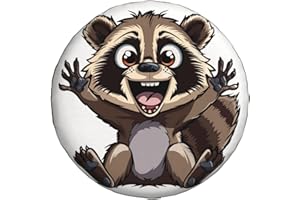 RUAYSNI Funny Raccoon Spare Tire Cover Excited Racoon Wheel Protector for Truck SUV Trailer Camping RV Universal Tire Covers 14 Inch