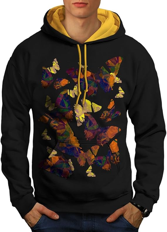Amazon Wellcoda バタフライ 野生 動物 男性用 S 2xl コントラストパーカー トレーナー パーカー 通販