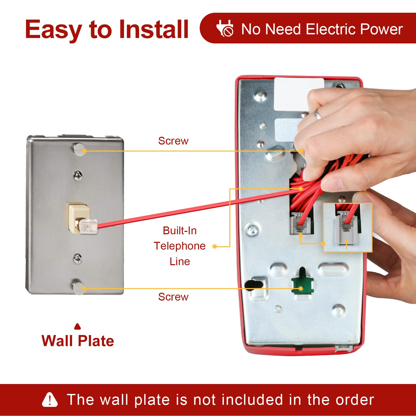 Wall Phone Retro Landline Corded Telephone Mechanical Ringer Mounted With Indicator Waterproof Old Style Landline Phones For Home Kitchen Beige 328020 Wall Phone Retro Landline Corded Telephone Mechanical Ringer Mounted With Indicator Waterproof Old Style Landline Phones For Home Kitchen Beige 328020