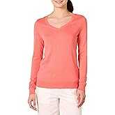 Amazon Essentials Women's Regular-Fit Lightweight Long-Sleeve V-Neck Sweater (Available in Plus Size)