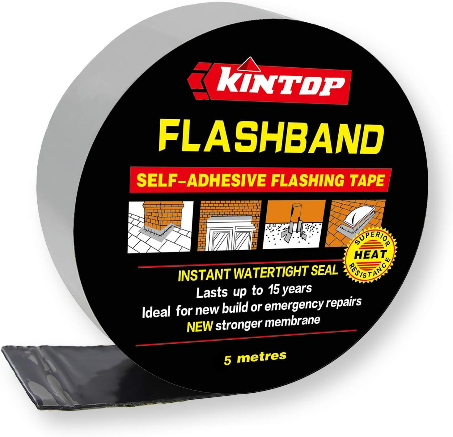 DOREEM Waterproof Roof Repair Tape, 50mm x 5M Aluminum Coating Foil