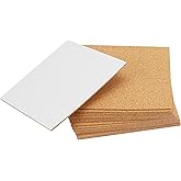 MUKLEI 36 Pcs 6 x 6 Inch Self Adhesive Cork Sheets, Sticky Back Sheets Square Cork Backing for Tiles, Coasters and DIY Crafts
