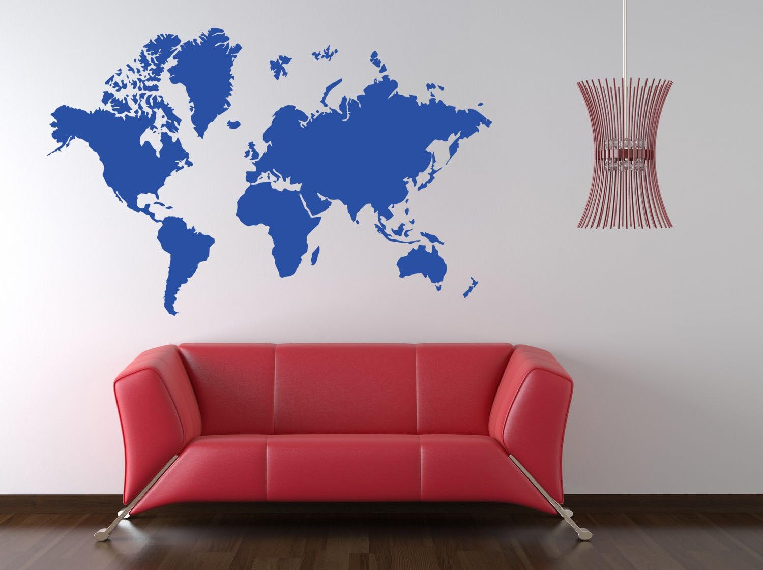 Kult Kanvas World Map Decal Wall Sticker