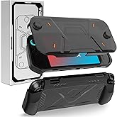 DJ&RPPQ for Nintendo Switch 2 Case 2025, TPU + PC 2 in 1 Cover Protector, Anti-Scratch, Shock-Absorption, Ergonomic Grip Design, Easy to Install for Nintendo Switch 2, Black