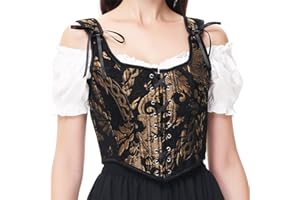 NZFXYF Vintage Floral Embroidered Camisole, Corset Vest Top for Women Bustier Shapewear