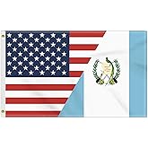 3×5 FT USA Guatemala Friendship Flag, Large 150D America Guatemalan Outdoor Banner,Double Side Printing American Decor For Patio Garden With Brass Gromment