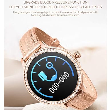 Pulsera de Piel m8 Smartwatch para Mujeres, pulsómetro, presión ...