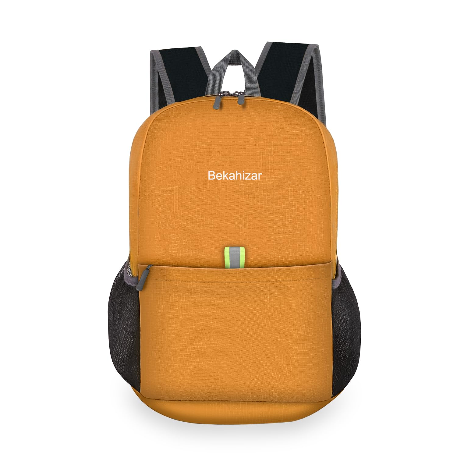 Bekahizar Small Rucksack 15L Packable Backpack Hiking Daypack Foldable Day Bag For Men Women Teens Travel Camping City Walking Mountaineering Climbing (Orange)