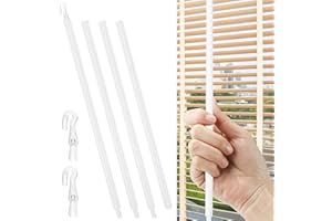 NOLITOY Plastic Blind Tilt Wand with Hooks, Vertical Blinds Replacement Rod, Window Opener Pole for Home Use, 46 Inch Detacha