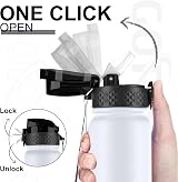 GOPPUS 600ml Stainless Steel Water Bottle with Straw, Double Wall Insulated view 2