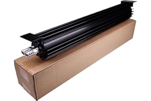 LSSOCH Universal Oil Cooler 562DSL-18 18" Oil Cooler 2 Dual Pass Transmission 2 Holes 1/4" NPT 18 Rows Barb Fittings Universal