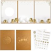 IRENE Guest Book for DIY, Blank Dark Gold Party Decoration Sign Book Alternative for Wedding, Birthdays, Graduation, Baby Showers, Quinceanera, Farewell, Retirement Celebration Party