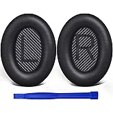 SoloWIT Replacement Earpads Cushions for Bose QuietComfort 35 (QC35) & Quiet Comfort 35 II (QC35 ii) Headphones, Ear Pads wit