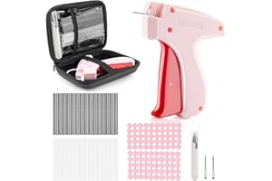 RBFSAH Micro Quick Clothing Fixer, Stitch Sewing Gun, Handheld Stitch Gun Tagging Gun with 3 Needles 3000 Fasteners 100 Buttons & Scissor, Stitch Gun for Clothing/Price Tagging/Fixing Curtains/Beddings