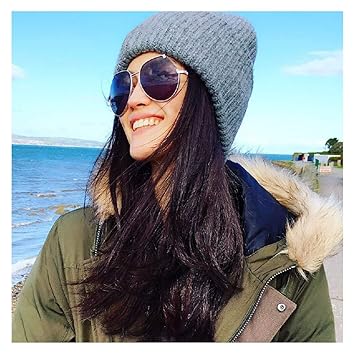 Stfantasy Women Slouchy Beanie Winter Knit Hat With Purple Black