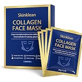 VCNTK Skinklean Collagen Face Mask - Deep Hydration &amp; Refreshing Glow, | Gentle Daily Care for All Skin Types, Contour-Fitting At-Home Spa Experience (1 Set/4 Patches)