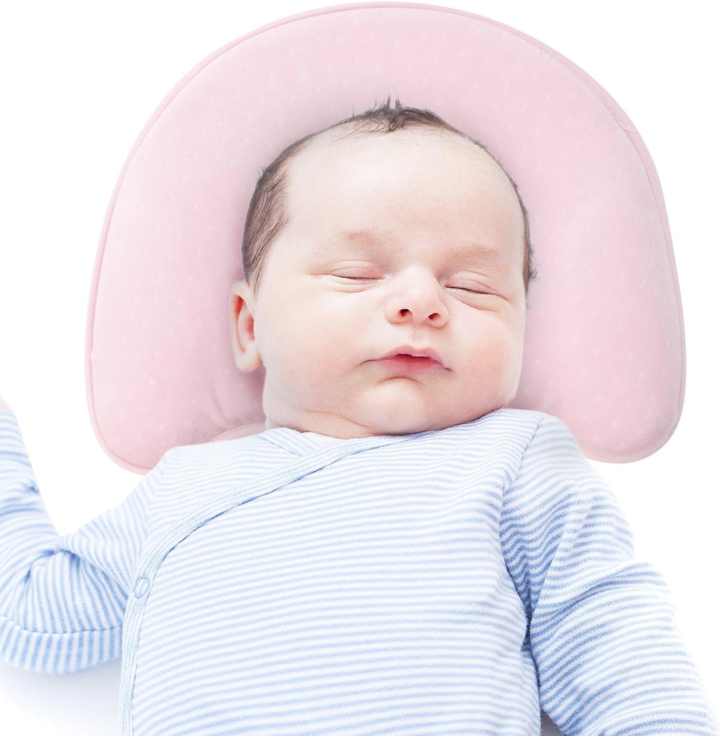 Aqshop ベビーまくら 向き癖 絶壁 寝返り うつ伏せ 防止 枕 快眠 形状メモリーピロー 枕カバー 2枚付 32 25 5cm 新生児 0 12ヶ月向け メーカー90日保証付 ライトピンク ベビー マタニティ ベビー マタニティ 通販 Amazon