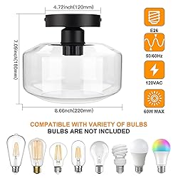 MAXvolador Industrial Semi Flush Mount Ceiling