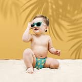Bambino Mio Baby/ Toddler Reusable Swim Nappy Pant 6-12m Pineapple Party view 2