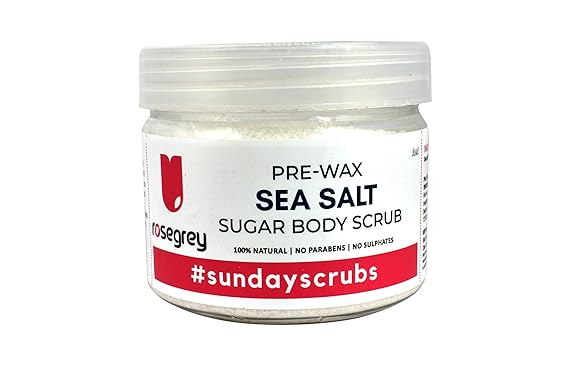 RoseGrey Pre-Waxing Brown Sugar Sea Salt Body Scrub Strawberry Legs