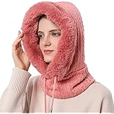 HUAMULAN Women Winter One Piece Beanie Hat Slouchy Fleece Balaclavas Face Mask Neck Scarf Set Earmuff Ski Snow Knit Hats