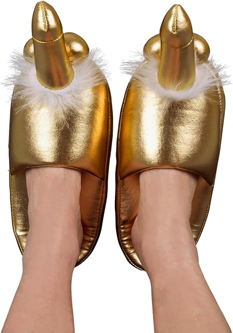 gold slippers