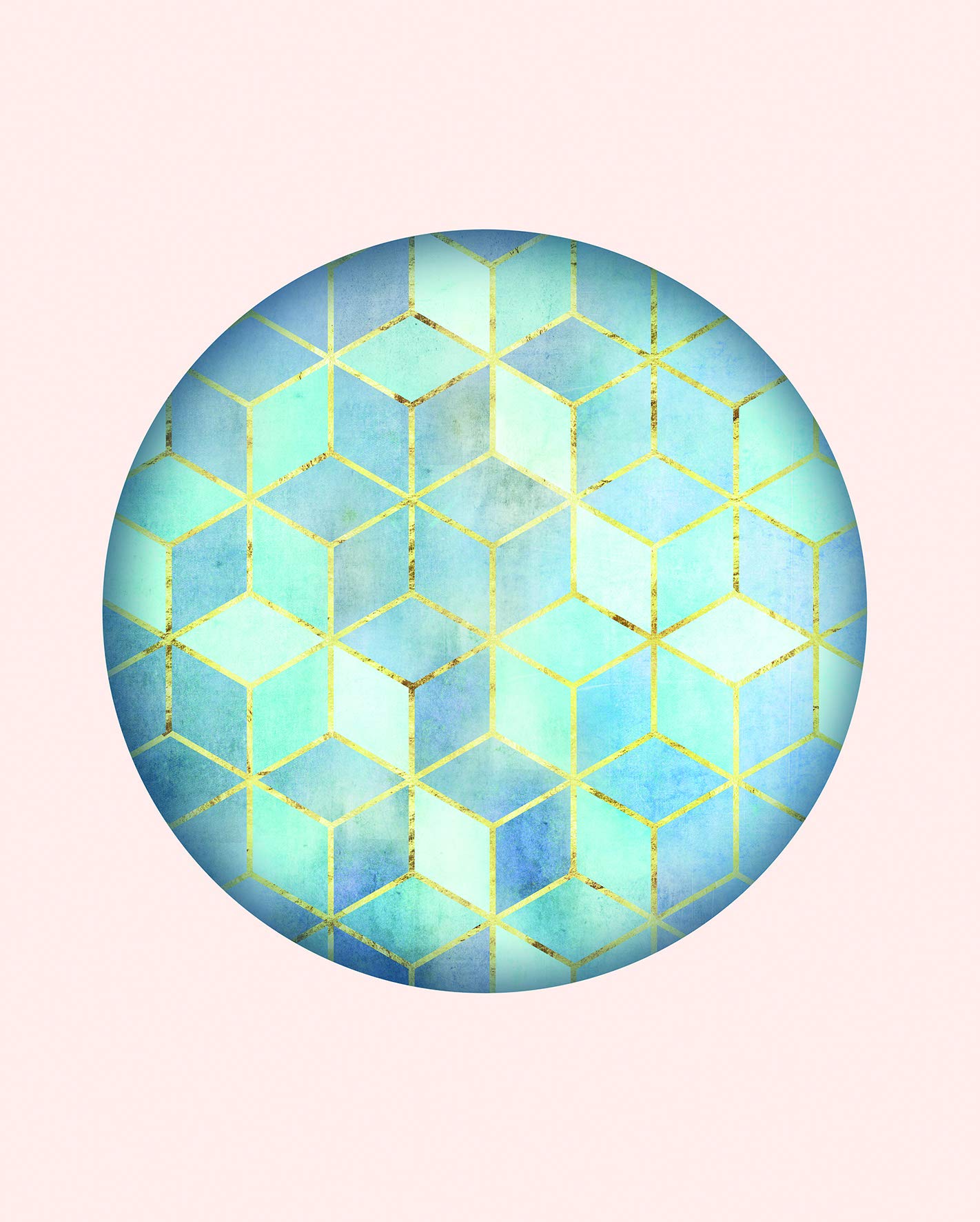 Komar Wall Painting, Polyvinyl Chloride (PVC), Blue, Yellow, 40 x 50 cm