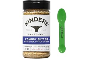 EH95 LLC Kinders Seasoning Cowboy Butter with Dijon, Butter and Chilli 9.7 oz - (Pack of 1) 2 in 1 Measuring Spoon Included