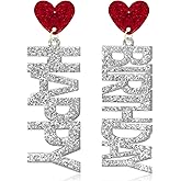 unixmoment Sparkly Sequin Acrylic Birthday Cake Dangle Drop Earrings Happy Birthday Letter Earrings For Women