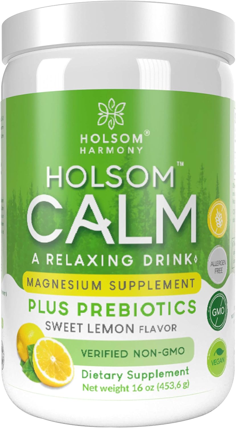 Calm Magnesium Powder, Anti Stress Supplement with Prebiotics (Sweet