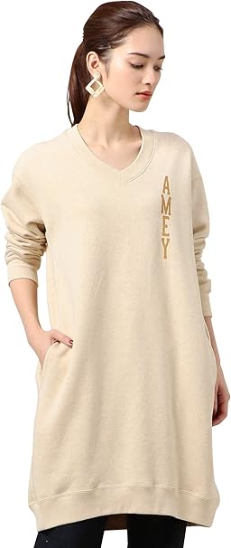 Amazon ビューティ ユース ユナイテッドアローズ Beauty Youth United Arrows Americana アメリカーナ ロゴロングスウェットワンピース 0300 Off White 03 Free Tシャツ カットソー 通販