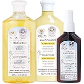 Camomila Intea Kids 3-In-1 Hair Lightener Kit - Blonder Lightening Set with Chamomile Extract - Lotion, Shampoo and Conditioner