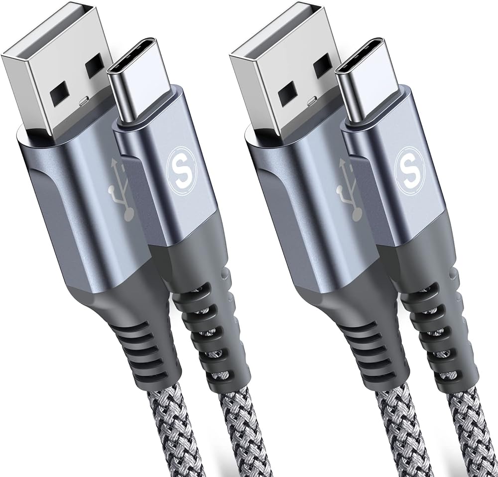 AviBrex 2-Pack USB C Cable 1M 3.1A Fast Charging Nylon Braided
