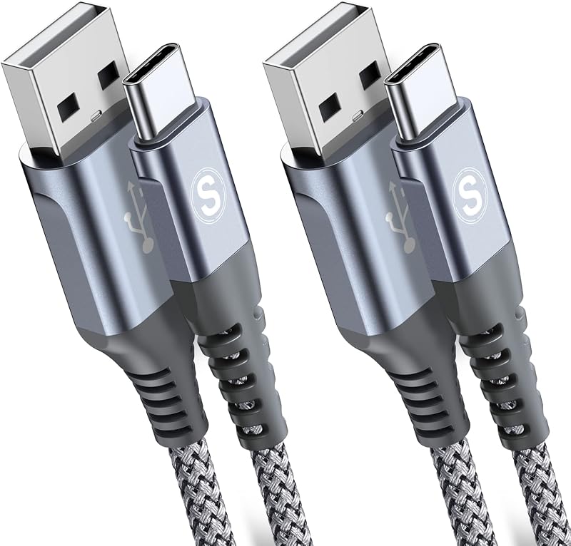 AviBrex 2-Pack USB C Cable 1M 3.1A Fast Charging Nylon Braided