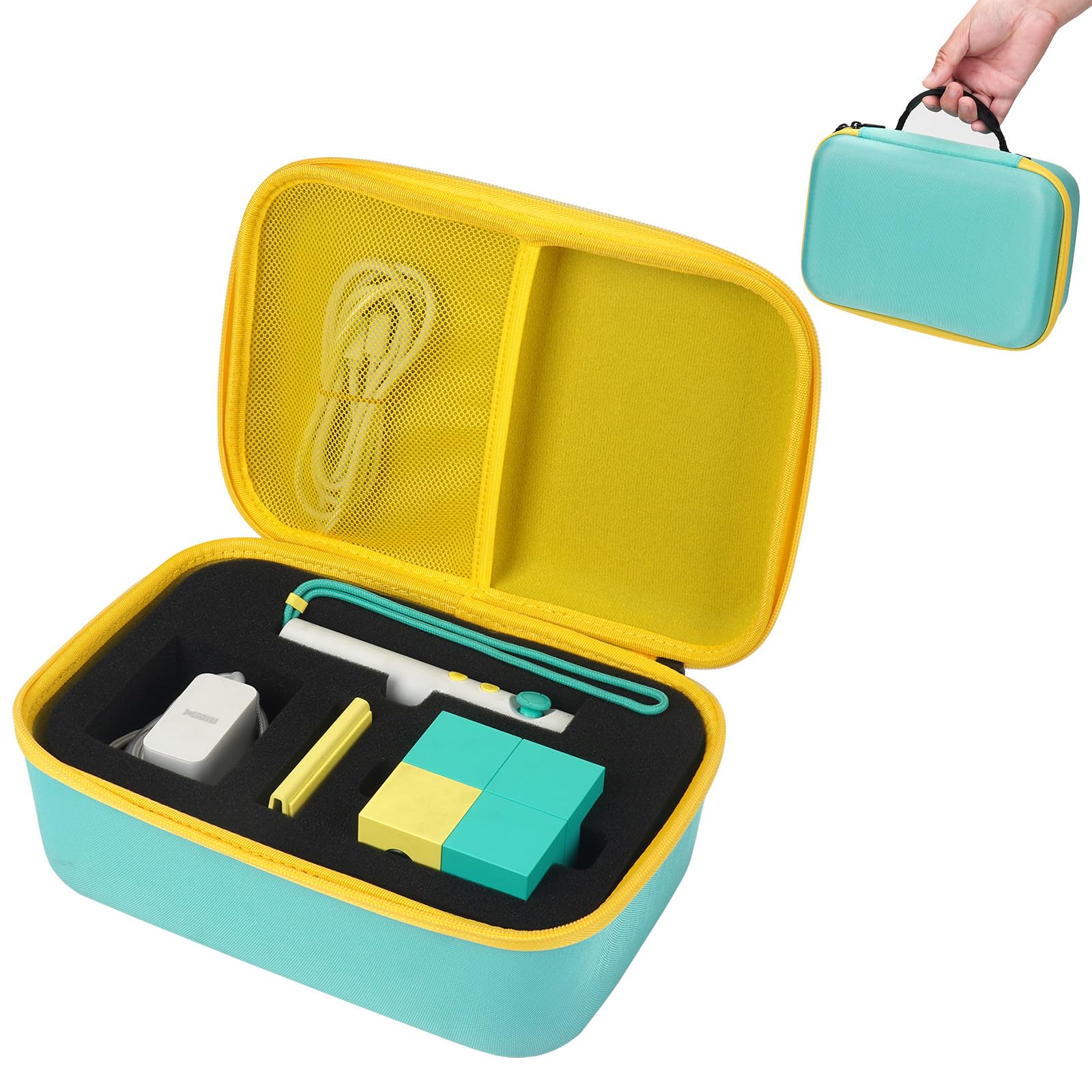Photo 1 of YouKnow Travel Storage Case Compatible with Nex Playground Game System, Custom Foam Tray Holds Active Game Console, HDMI & Power Cord, Remote, Camera Privacy Cover (Teal)