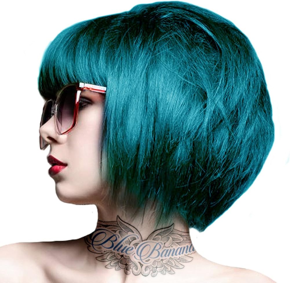 Renbow Crazy Color Semi-Permanent Hair Color Dye Peacock Blue 45 - 100ml, Teal, 100 ml (Pack of 1) - Image 4