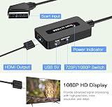 Kirolle Scart to HDMI Cable Converter Scart In HDMI Out Adaptor view 5