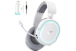 Picun G2 Wireless Gaming Headset, Over-Ear 7.1 Virtual Surround Sound, 2.4GHz/Bluetooth 5.4/Wired, 5ms Ultra-Low Latency, 100