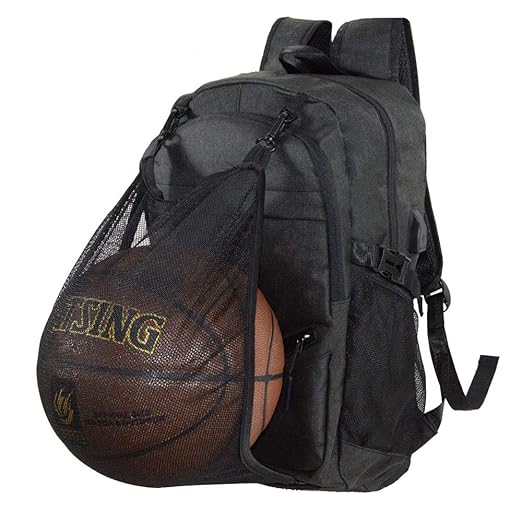 Buy Basketball Backpack with USB Charging Port, Durable Men's Backpack
