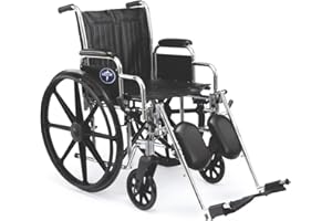 Medline Excel 2000 Swing Away Foot Wheelchairs, RDLA, 18-Inch