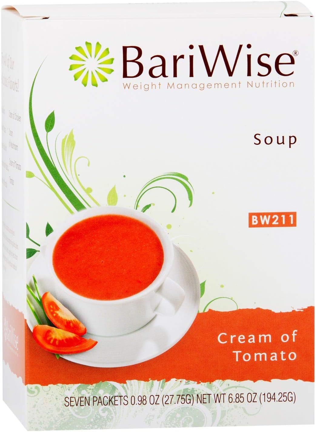 BariWise High Protein Low-Carb Diet Soup Mix - Low Calorie, Cream of Tomato - 3 Boxes Value Pack (Save 10%)