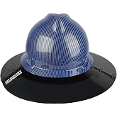 Hard Hat Sun Shade Visor Full Brim - 3 Panels &amp; 4 Clips, Compatible with Standard V-Gard Full Brim, Includes A-Z Crystal Label Stickers (Extra Clip &amp; Letters)