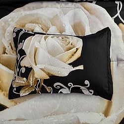 White Comforter Set King 7 Piece Bed in a Bag White