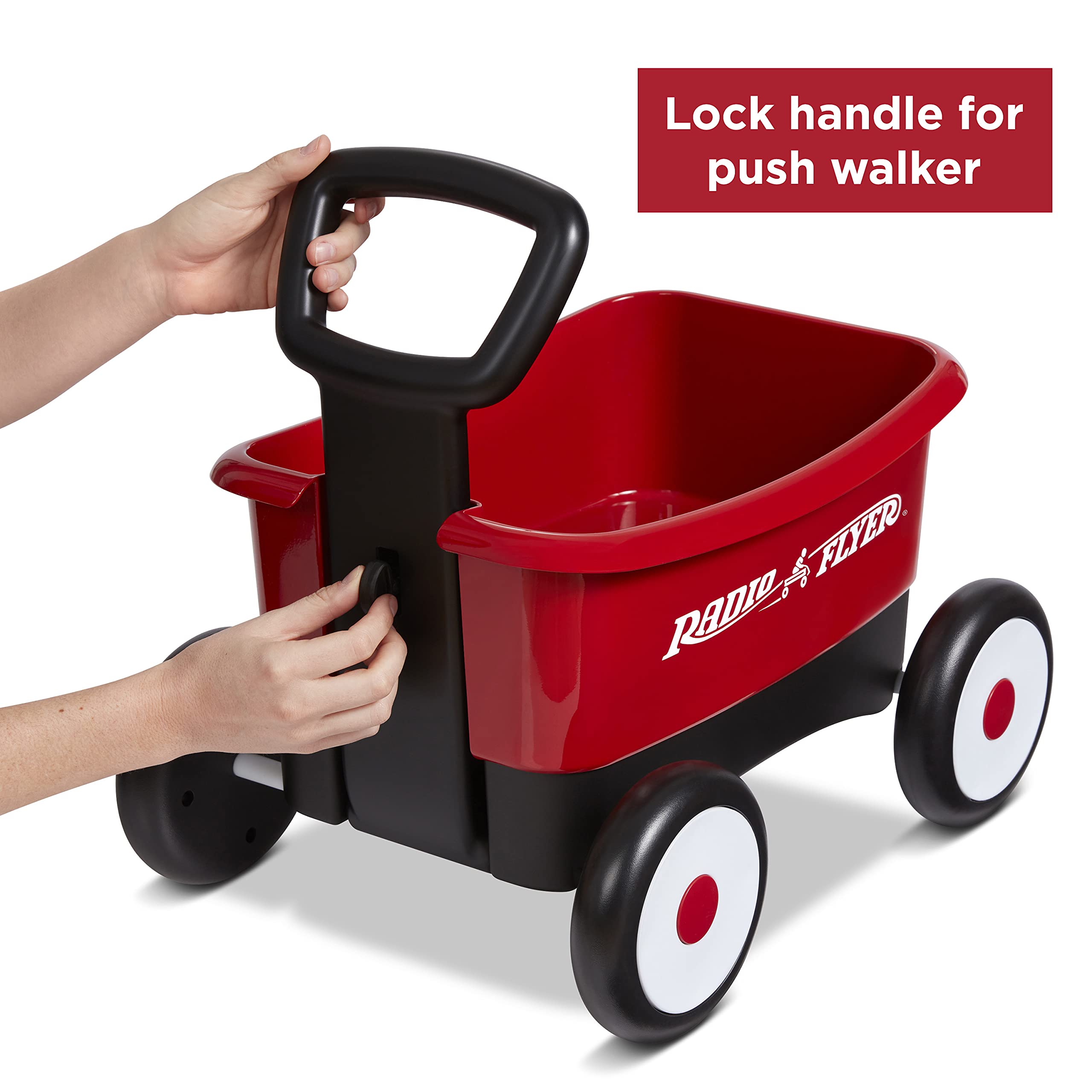 Radio Flyer My First Wagon, Push and Pull Toy Cart for Toddlers 1-4, Provides Walking Balance and Confidence
