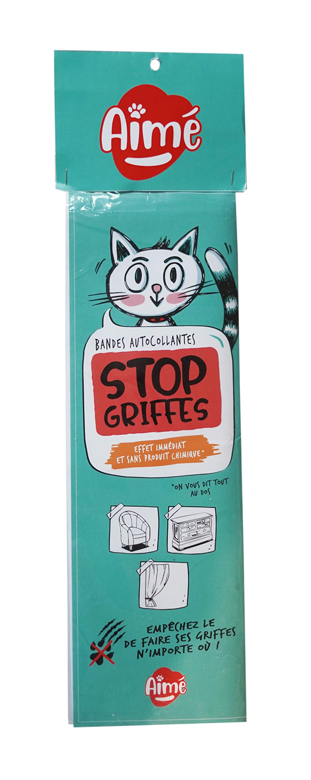 Aime Claws Stop - Anti-Scratching Adhesive Bands for Cats