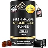 Pure Himalayan Gummies Gold - for Energy & Immune System, 3000mg Per Serving, Organic Natural 85 Plus Trace Minerals Fulvic A